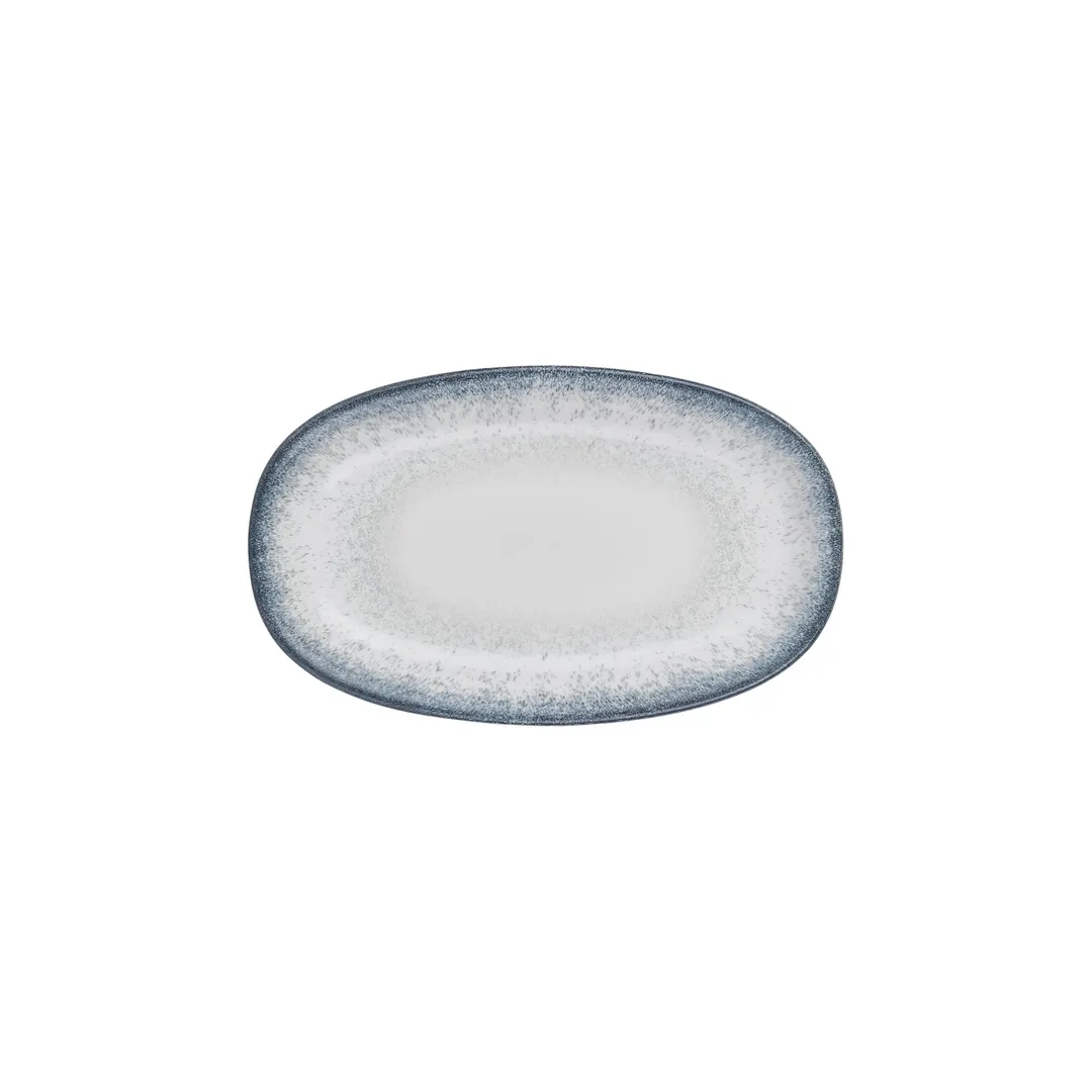 Turgla T-OHZT29OV-6 Oval Porcelain Platter, 11.5" W x 6.75" D, Blue Finish, Elegant Dinnerware