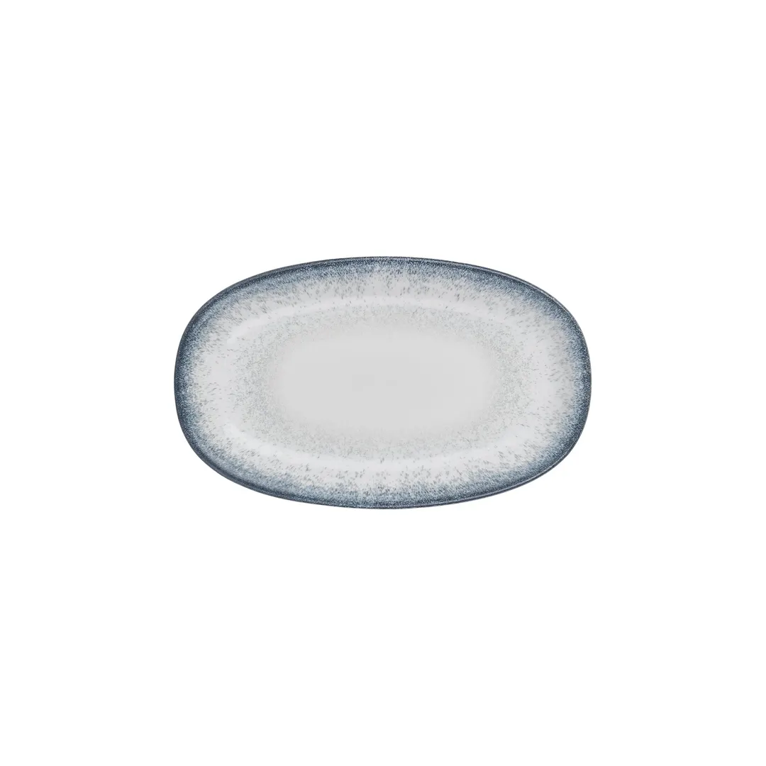 Turgla T-OHZT29OV-6 Oval Porcelain Platter, 11.5" W x 6.75" D, Blue Finish, Elegant Dinnerware