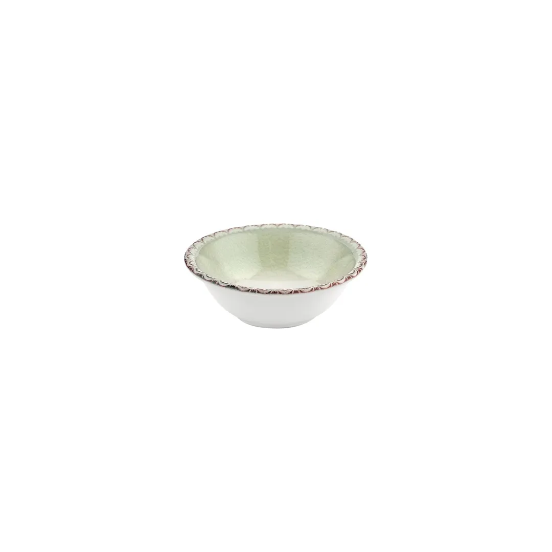 Turgla T-RMZT16KS-12 Round Green Porcelain Bowl 6.25" Diameter 17 oz General Use Dining