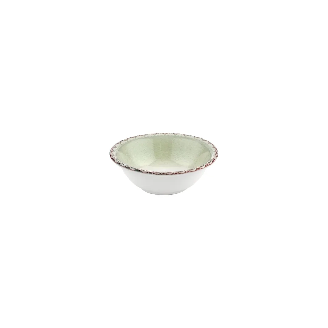 Turgla T-RMZT18KS-12 Round Green Porcelain Bowl, 7" Diameter, 22 oz Capacity