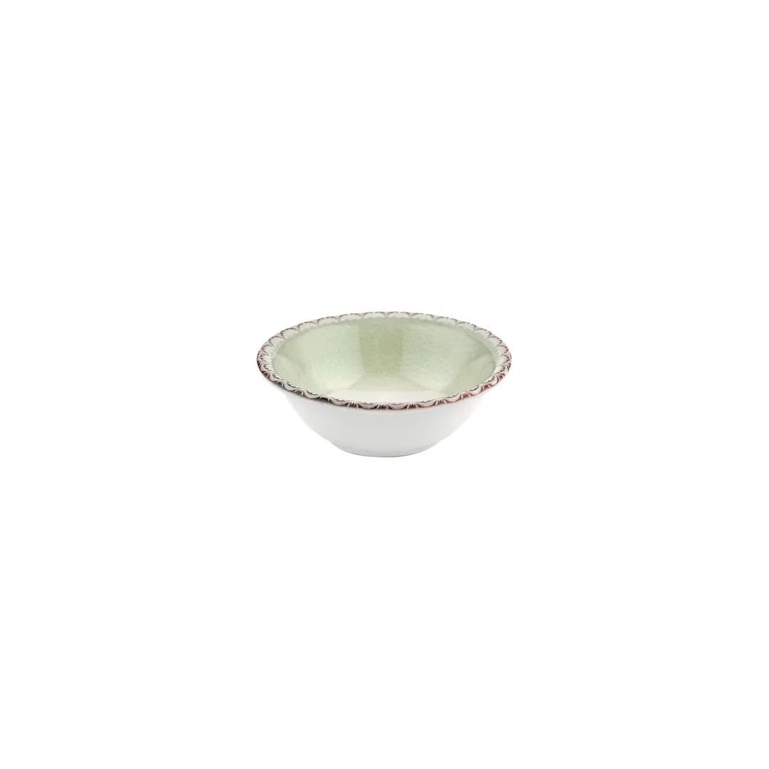 Turgla T-RMZT18KS-12 Round Green Porcelain Bowl, 7" Diameter, 22 oz Capacity