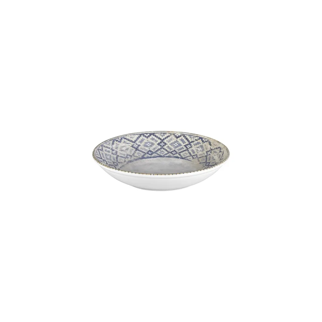 Turgla T-RUGFL23CK-6 Zafira Round Plate, 9" Diameter, 34 oz Beige Porcelain, Deep Rim - 1/Each