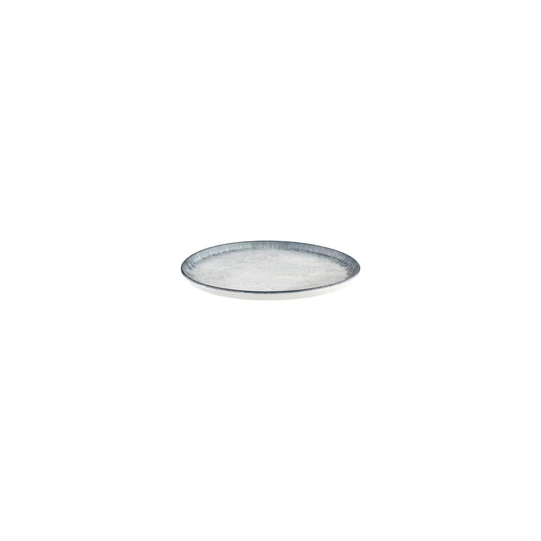 Turgla T-SMABB16DZ-12 Round 6.25" Blue Porcelain Dinner Plate, Elegant China Tableware