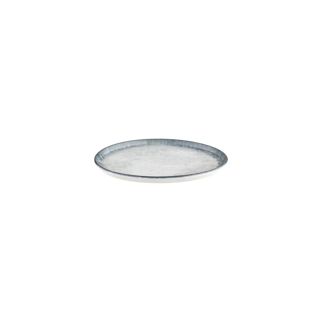 Turgla T-SMABB22DZ-12 Round 8.75" Blue Porcelain Dinner Plate, Classic China Tableware