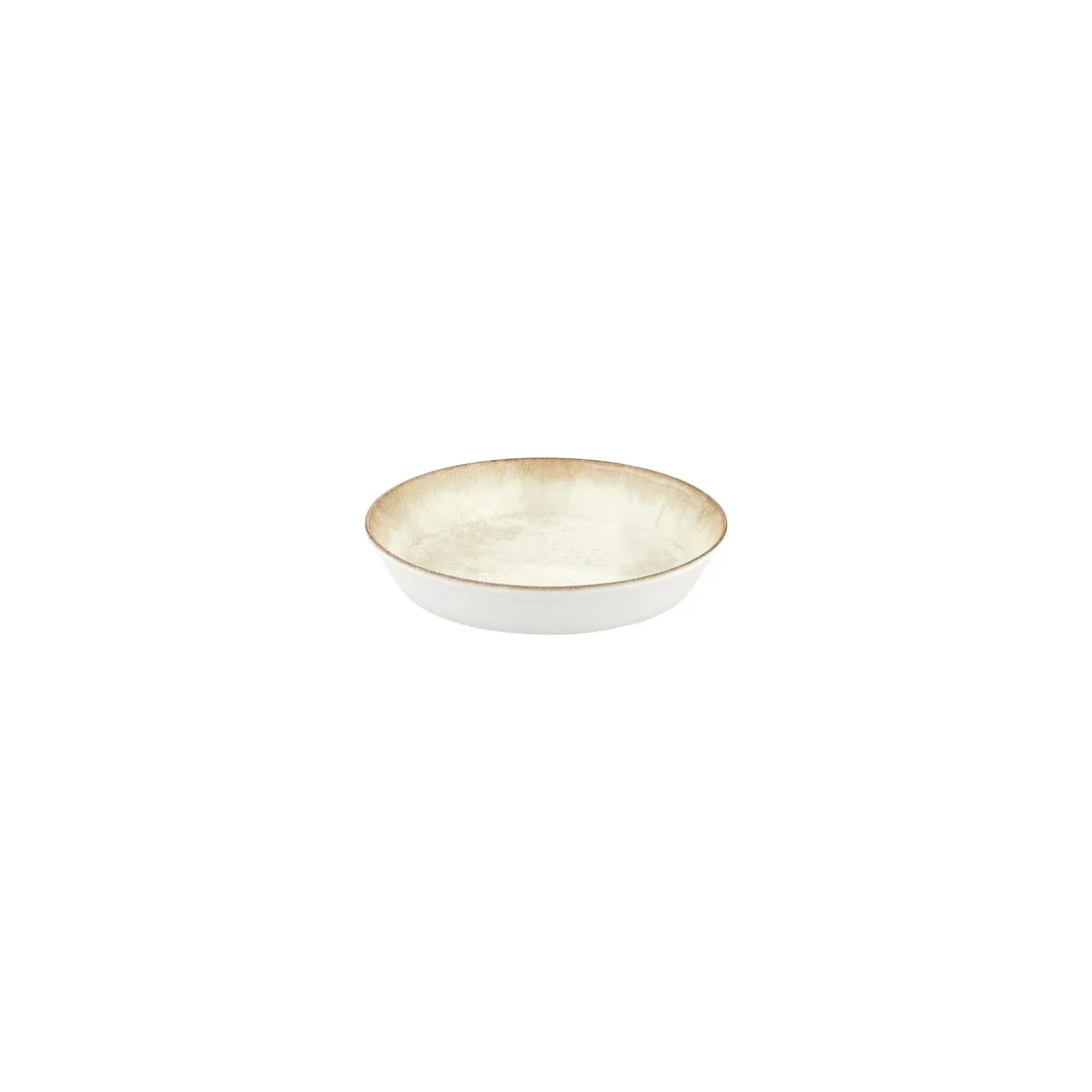 Turgla T-SMABY10CK-24 Deep Rim Porcelain Dinner Plate, 4" Diameter, Beige, 3 oz, Round