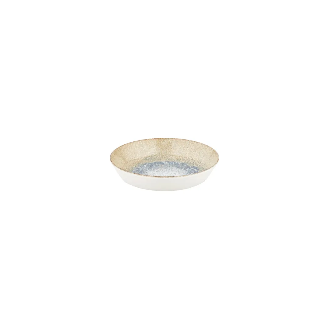 Turgla T-SMRT10CK-24 Round Deep Rim Porcelain Dinner Plate, 4" Diameter, Yellow Color, 3 oz Capacity