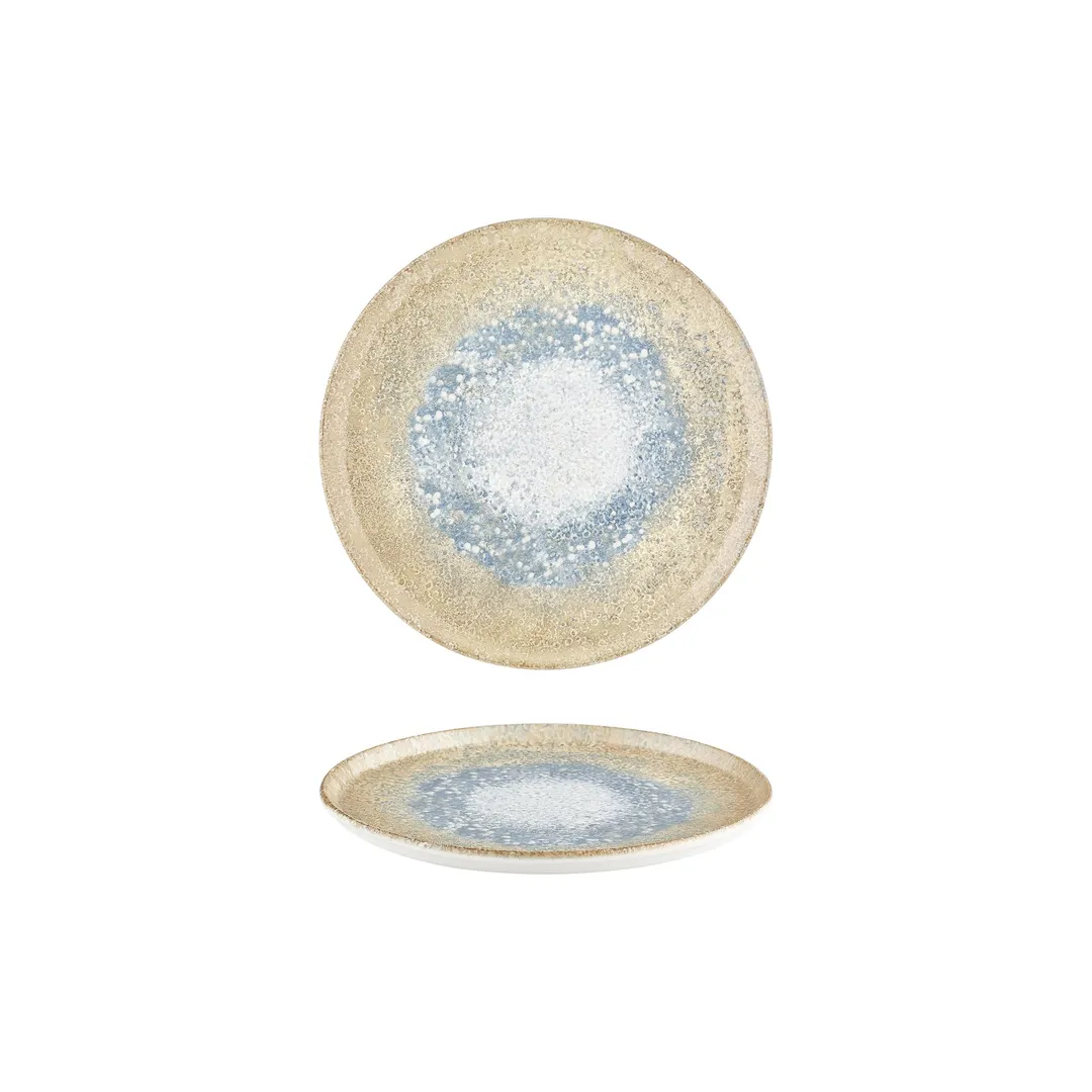 Turgla T-SMRT22DZ-12 Reaction Plate, 8.75" Round Yellow Porcelain Dinner Plate