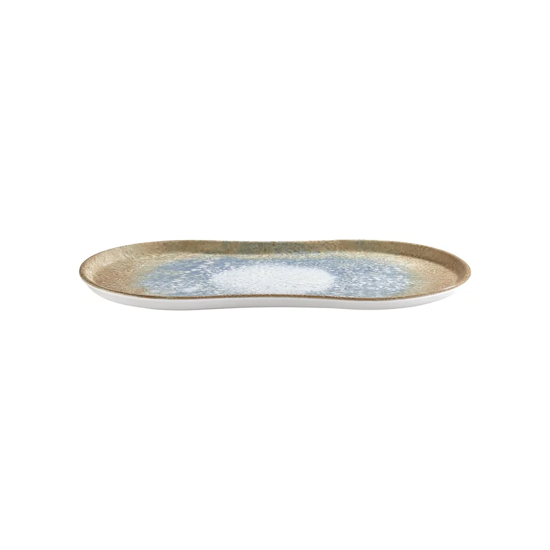 Turgla T-SMRT38DT-6 Reaction Platter, Rectangular Porcelain, Yellow, 15" x 7.75"