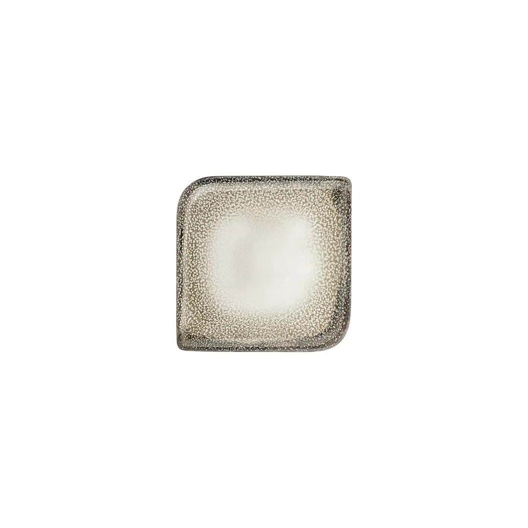 Turgla T-SZAR20KR-12 Square Porcelain Dinner Plate, 6" x 6" Square, Decorative White Finish