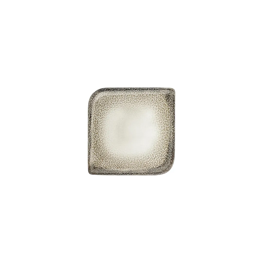 Turgla T-SZAR20KR-12 Square Porcelain Dinner Plate, 6" x 6" Square, Decorative White Finish