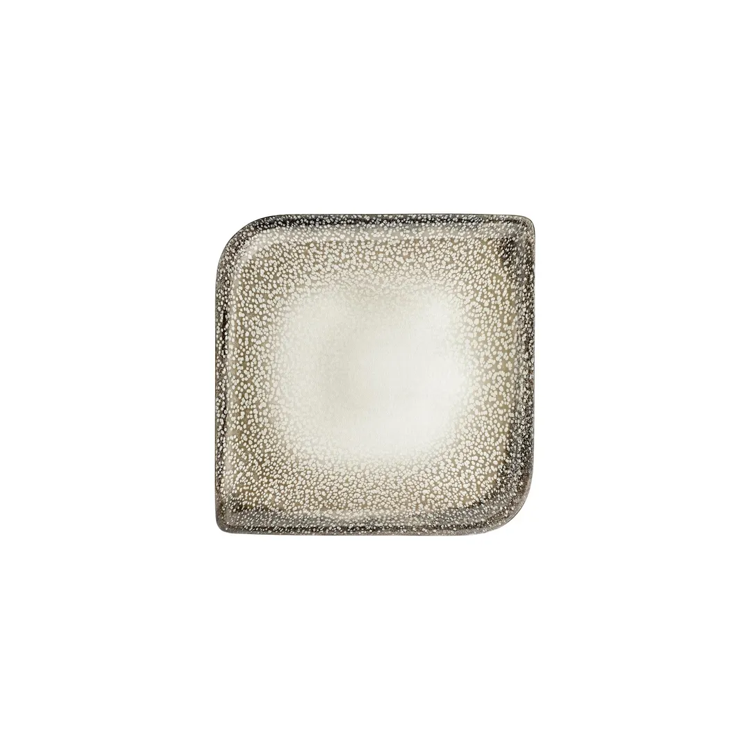 Turgla T-SZAR30KR-6 Square Porcelain Dinner Plate, 9" x 9" Square Shape, Decorative White Finish