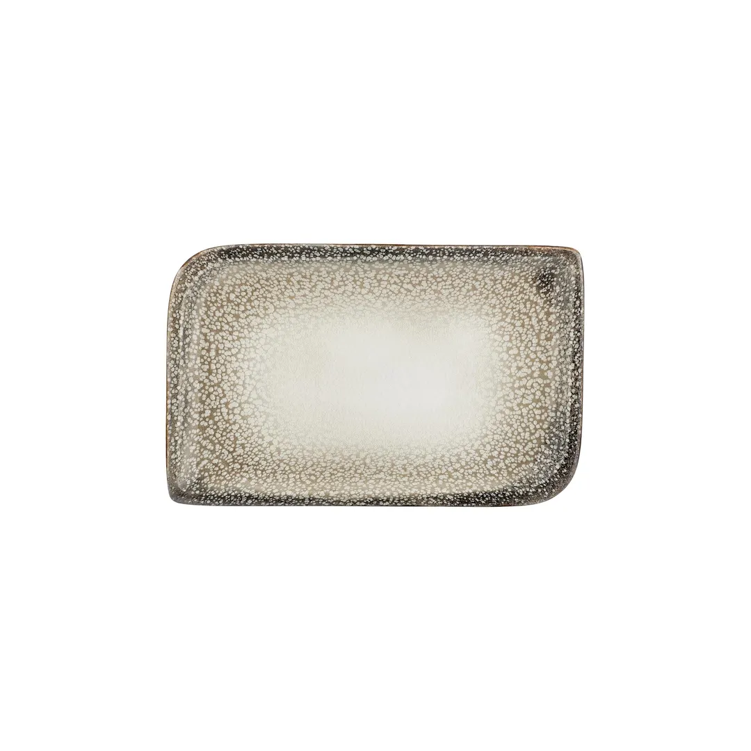 Turgla T-SZAR34DT-6 Spazio Rectangular Porcelain Platter, 11.75" W x 7" D, Decorative Dinnerware