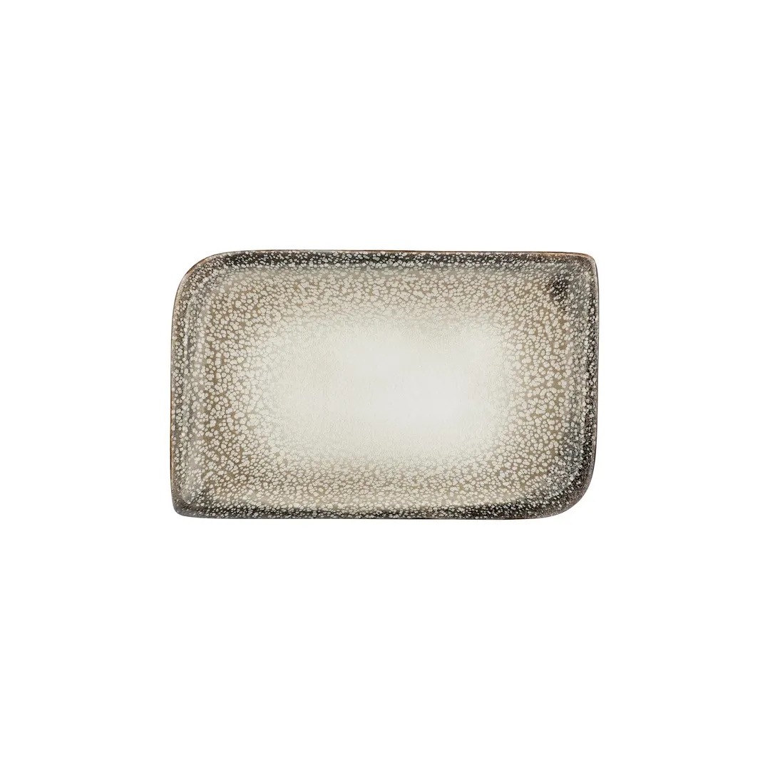 Turgla T-SZAR34DT-6 Spazio Rectangular Porcelain Platter, 11.75" W x 7" D, Decorative Dinnerware