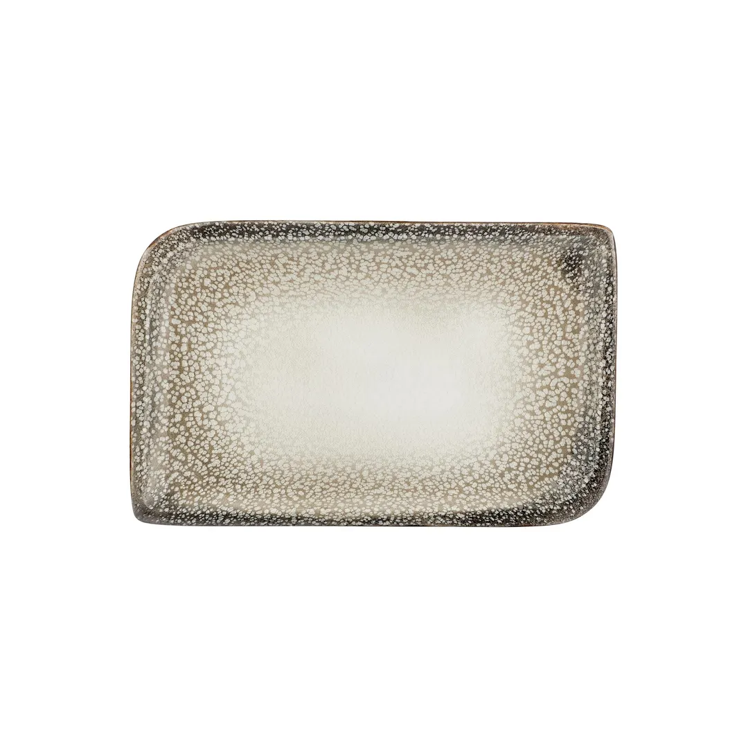 Turgla T-SZAR38DT-6 Spazio Rectangular Porcelain Platter, 13.75" W x 6.25" D, Decorative Dinnerware