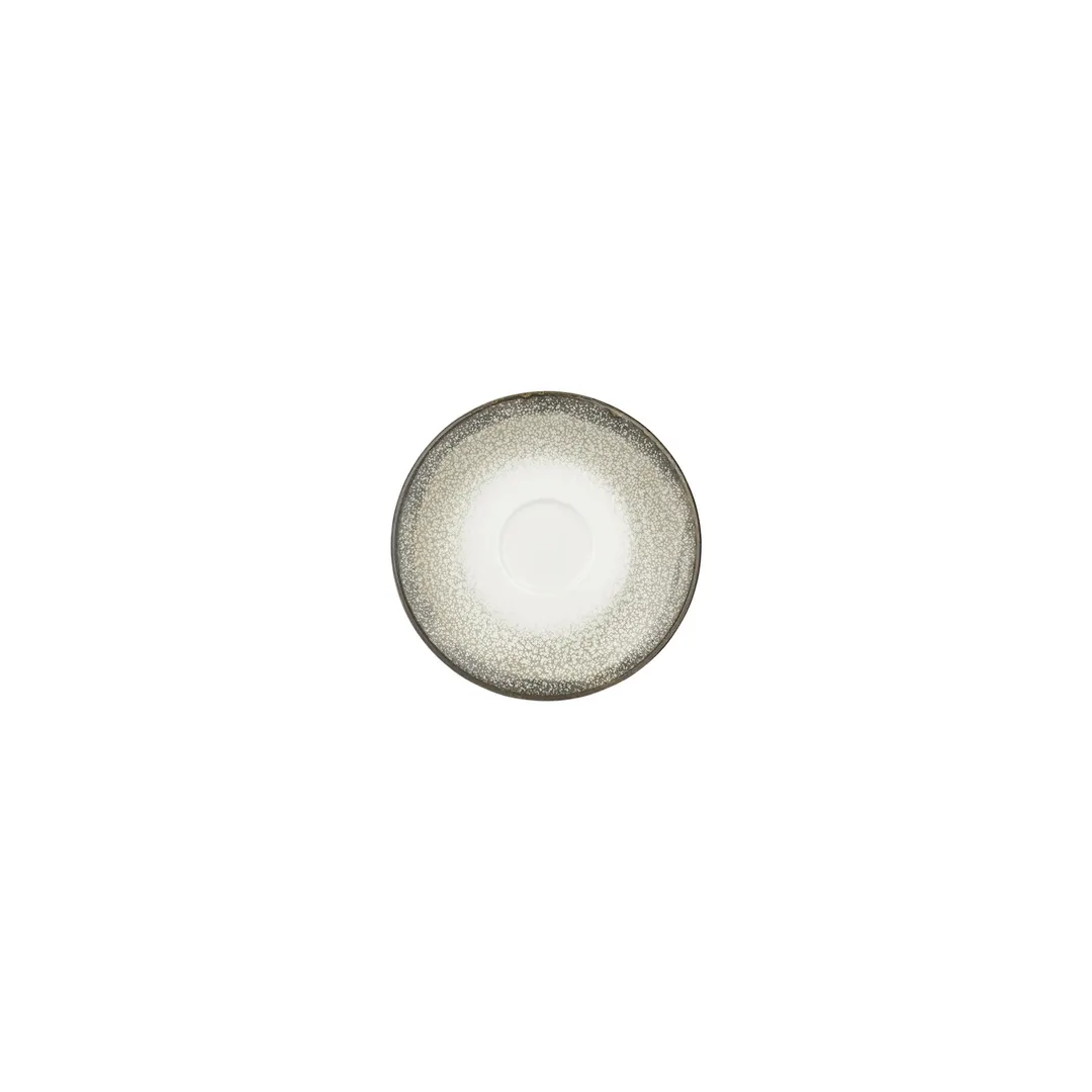 Turgla T-SZZT01KT-24 Spazio Round Porcelain Saucer, 4.75" Diameter, Decorative Dinnerware