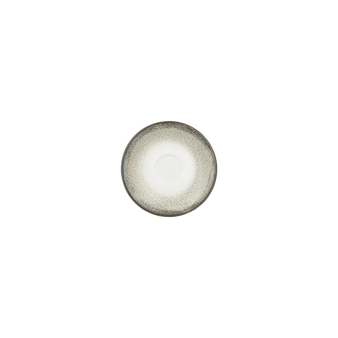 Turgla T-SZZT01KT-24 Spazio Round Porcelain Saucer, 4.75" Diameter, Decorative Dinnerware