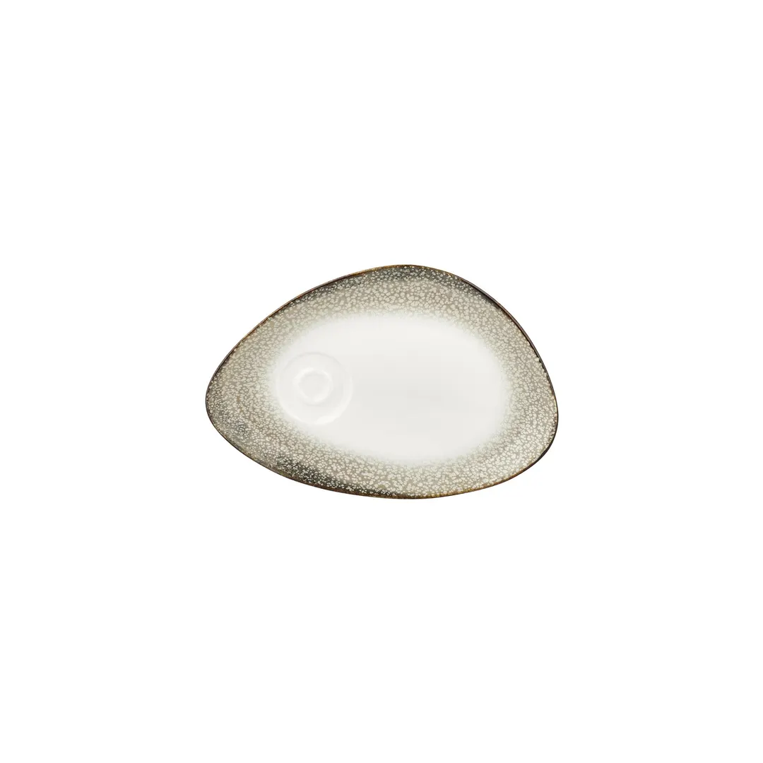 Turgla T-SZZT01STB-12 Spazio Organic Round Porcelain Saucer, 5" to 5.49" Diameter, Decorated Finish