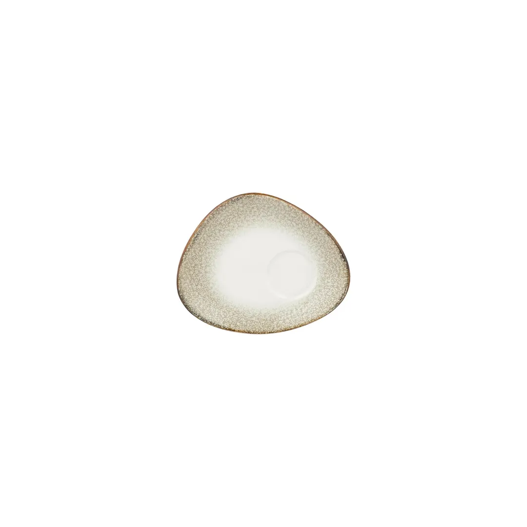 Turgla T-SZZT02STB-24 Spazio Organic Round Porcelain Saucer, 5" to 5.49" Diameter, Decorated Finish