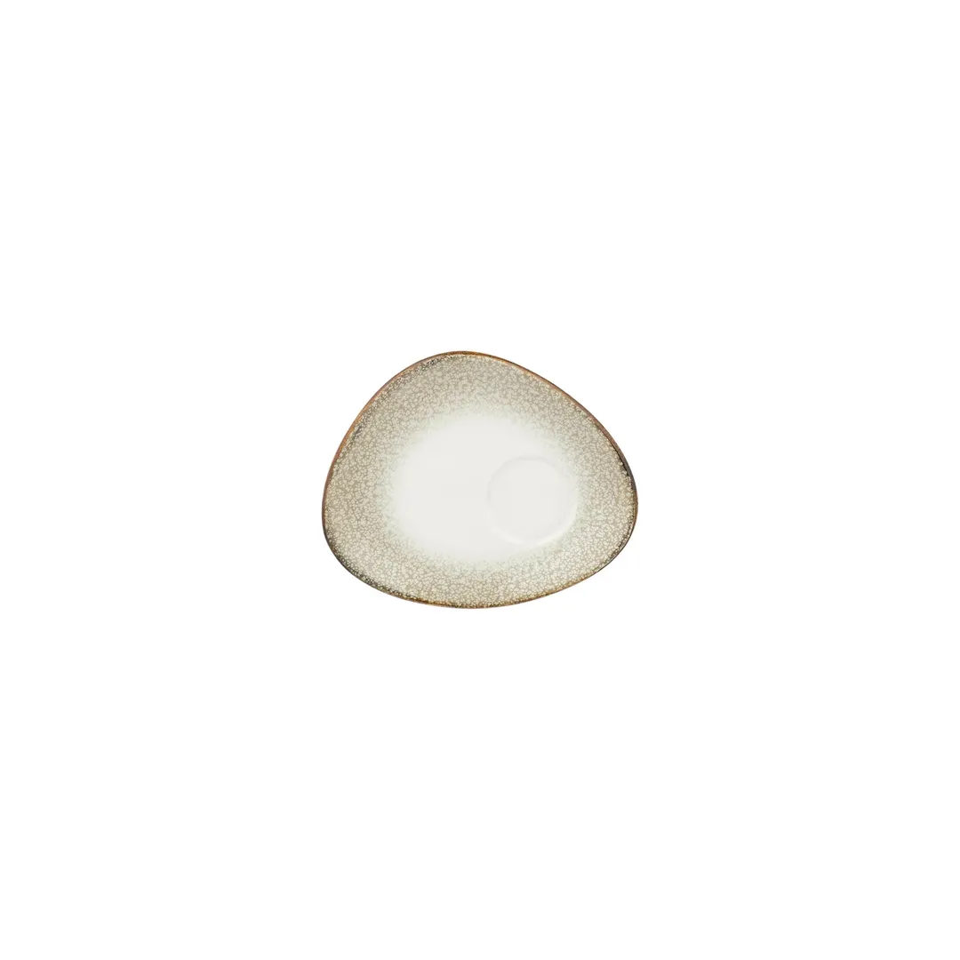 Turgla T-SZZT02STB-24 Spazio Organic Round Porcelain Saucer, 5" to 5.49" Diameter, Decorated Finish
