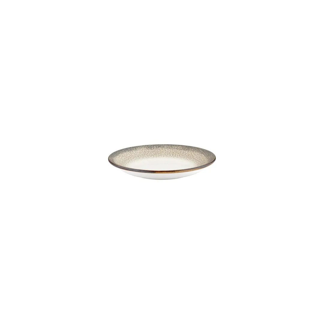 Turgla T-SZZT13CK-24 Spazio Deep Plate, 5" Round Porcelain Dinner Plate, Deep Rim, 5 oz Capacity