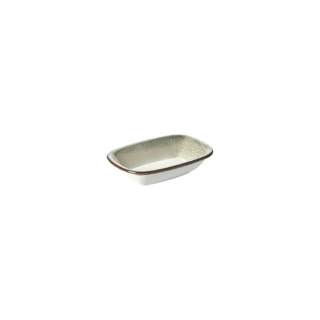 Turgla T-SZZT18DKY-12 Deep Rectangular Porcelain Plate, 7" x 5" Deep Rim, Elegant Dinnerware