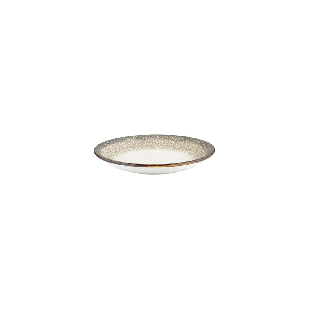 Turgla T-SZZT21CK-12 Spazio Deep Plate, 8.25" Round Porcelain Dinner Plate, Deep Rim, 17 oz Capacity
