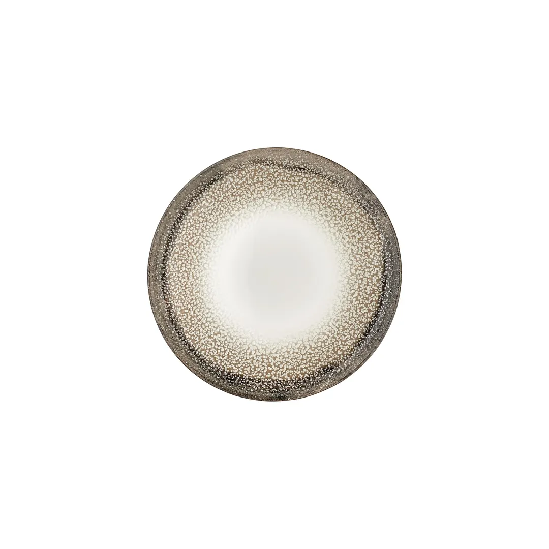 Turgla T-SZZT25DZ-12 Spazio Round Plate, 9.75" Diameter Porcelain Dinnerware, Decorated Design