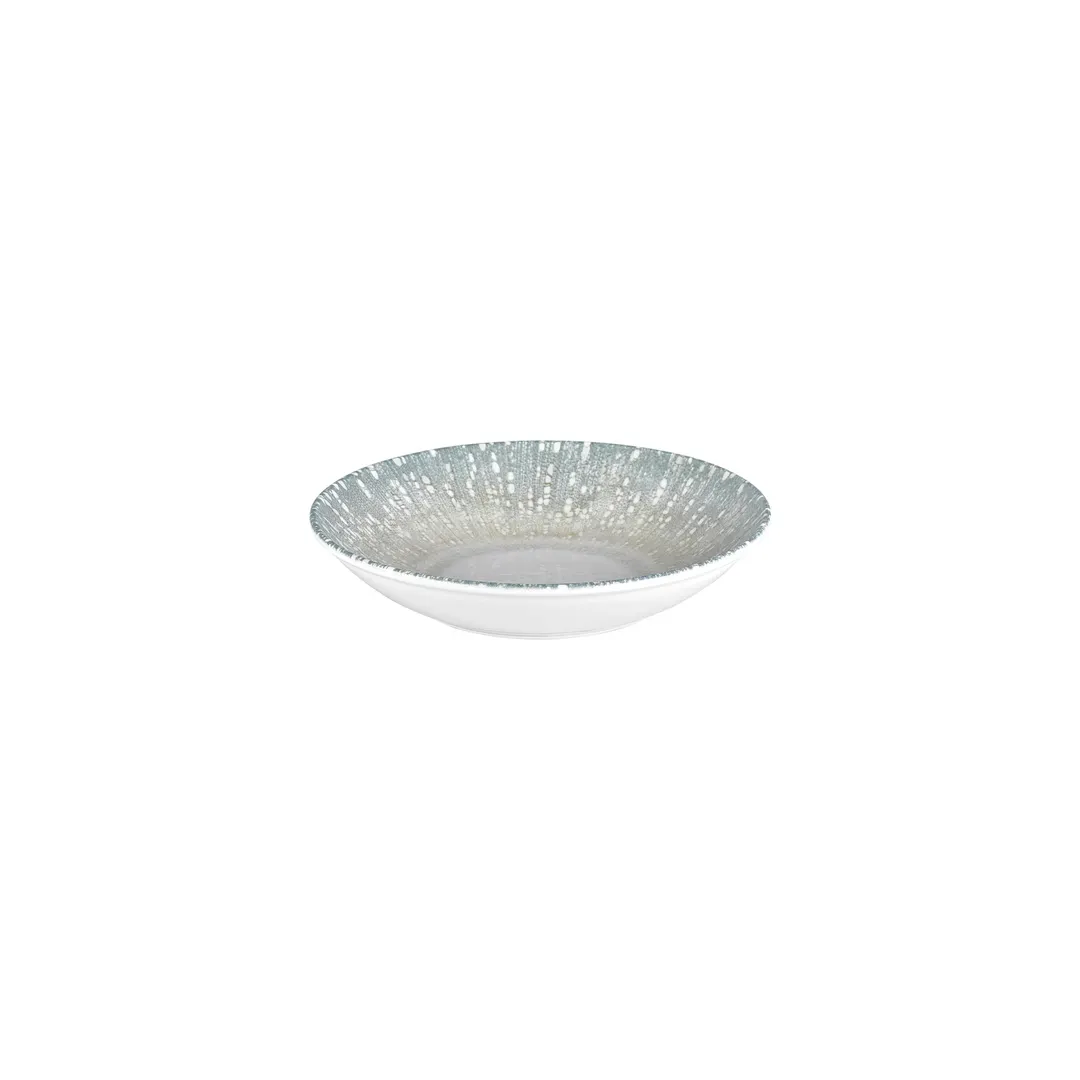 Turgla T-VISFL23CK-6 Vista Deep Plate, 9" Round Green Porcelain Plate, Deep Rim, 34 oz Capacity