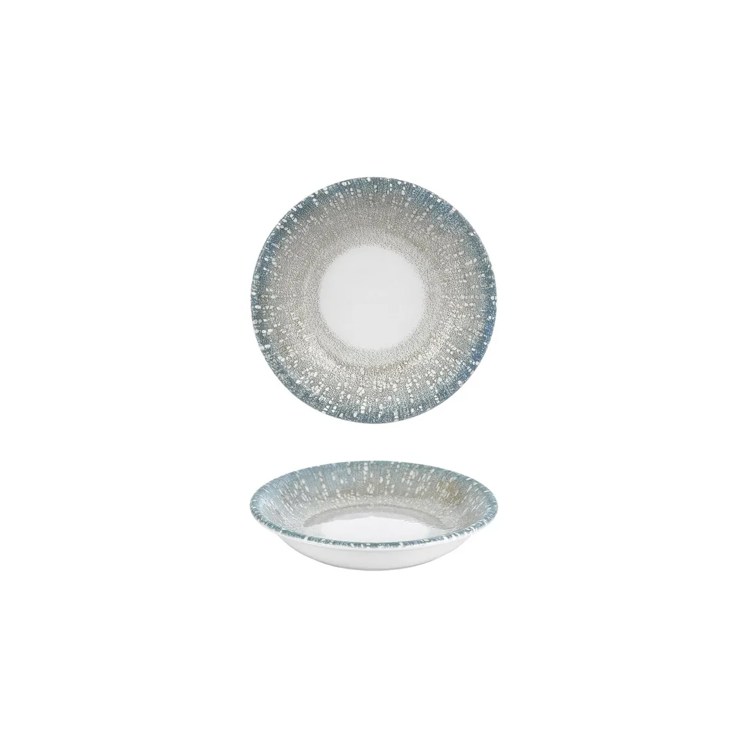 Turgla T-VISZT13CK-24 Vista Deep Plate, 5" Round Green Porcelain, 5 oz Capacity, Deep Rim