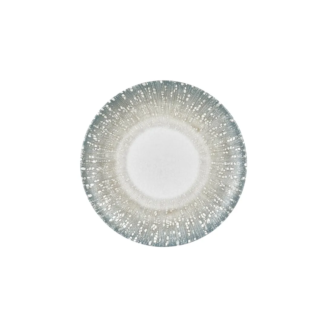 Turgla T-VISZT27DZ-12 Round 10.75" Green Porcelain Dinner Plate, Fine China Tableware