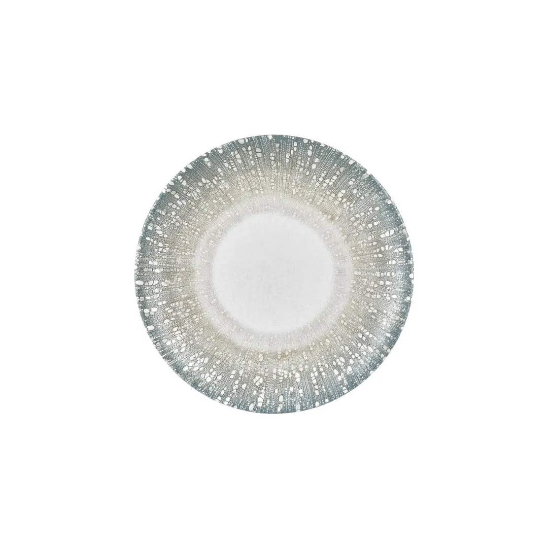 Turgla T-VISZT27DZ-12 Round 10.75" Green Porcelain Dinner Plate, Fine China Tableware