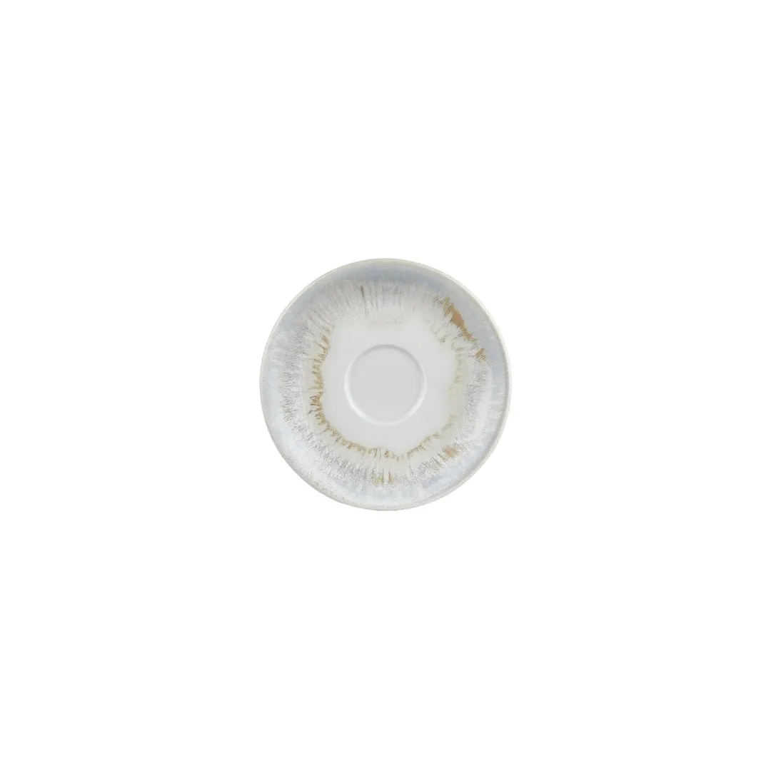 Turgla T-WEZT01CT-24 Wave Saucer, 6.25" Diameter Round Porcelain, Blue Finish
