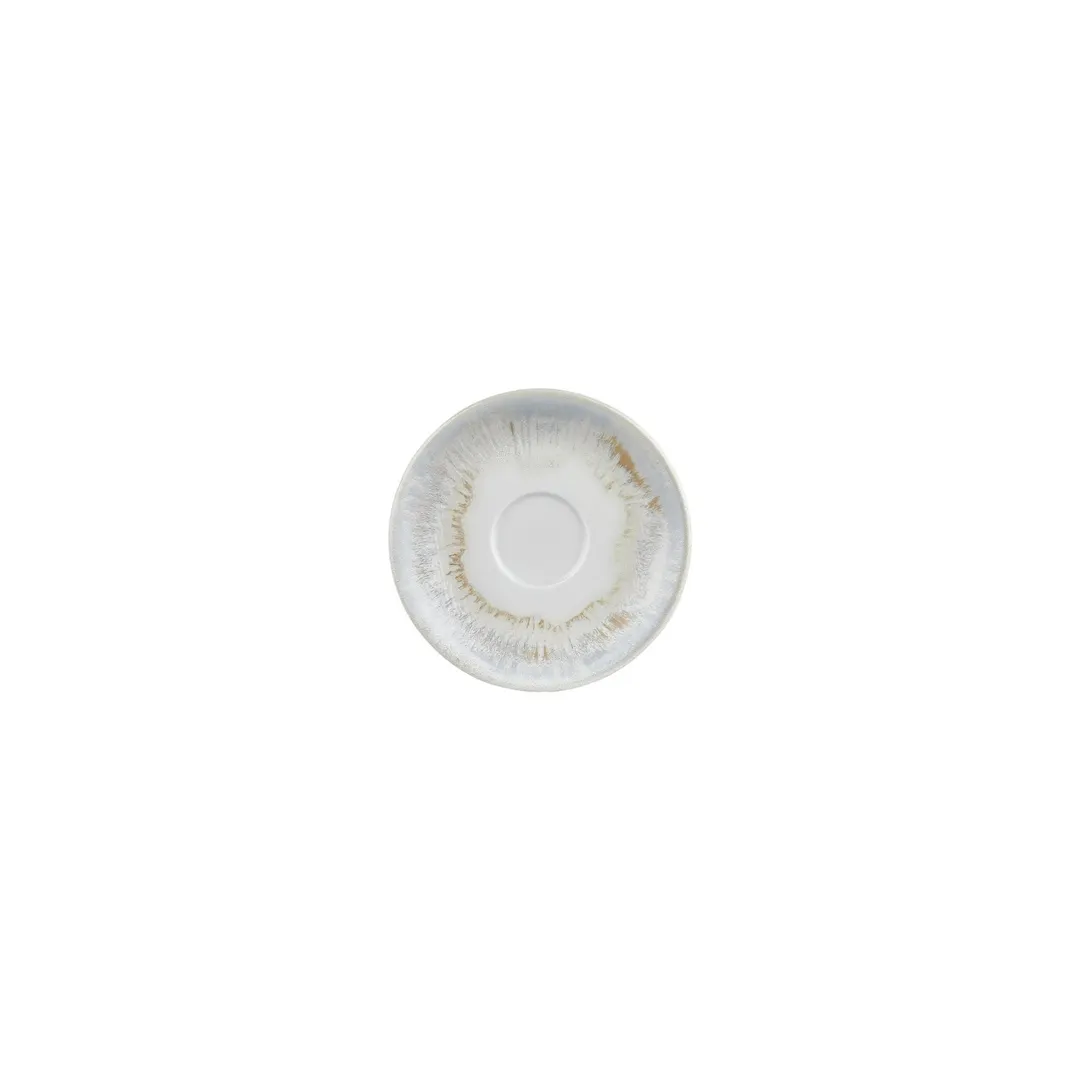 Turgla T-WEZT01KT-24 Wave Saucer, 4.75" Diameter Round Porcelain, Blue Finish