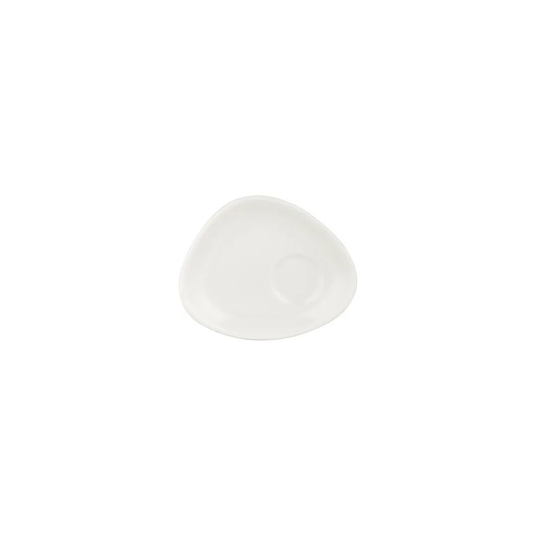 Turgla T-ZT02STB-24 Gourmet Organic Saucer, Warm White Porcelain, Round Shape, 5.0"-5.49" Diameter