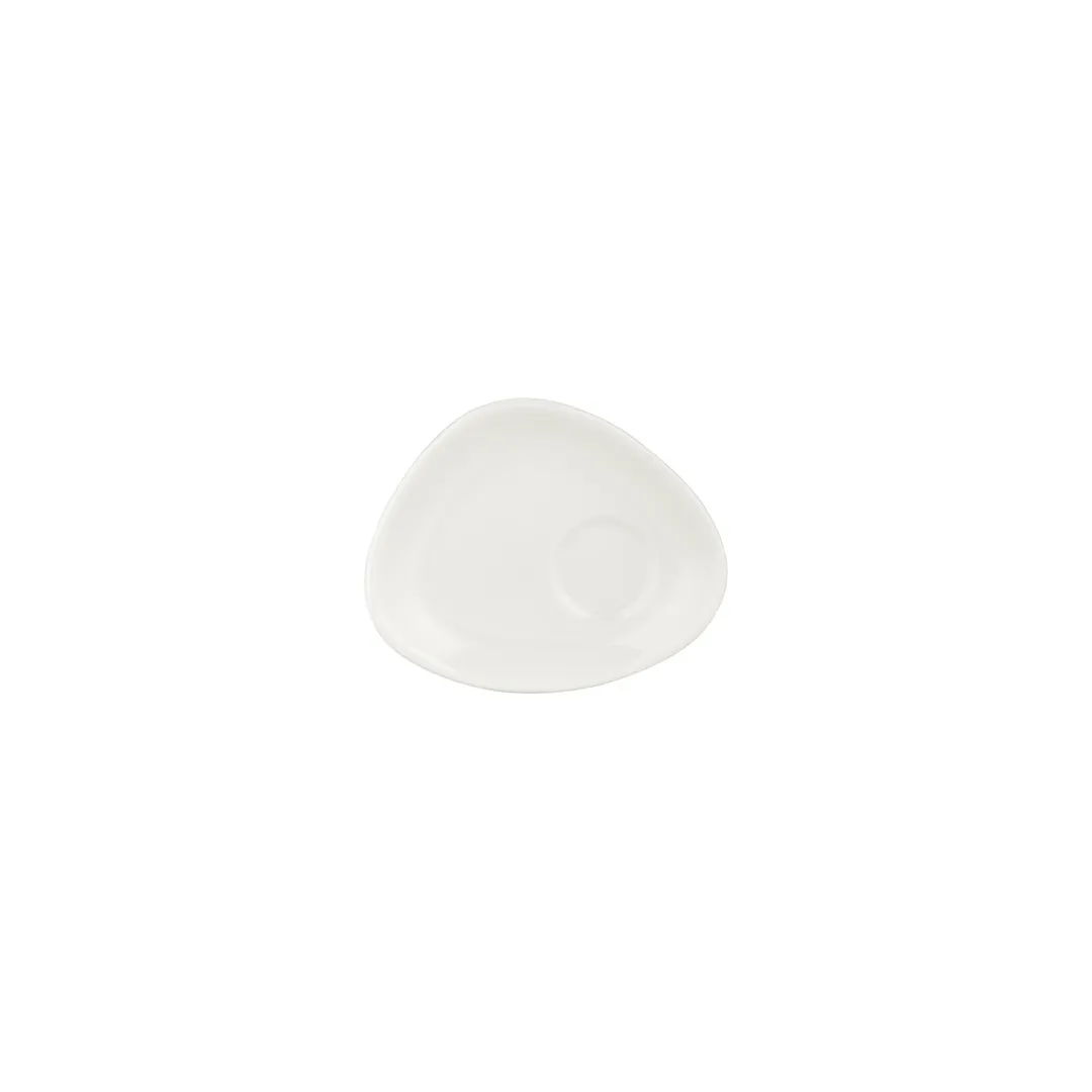 Turgla T-ZT02STB-24 Gourmet Organic Saucer, Warm White Porcelain, Round Shape, 5.0"-5.49" Diameter