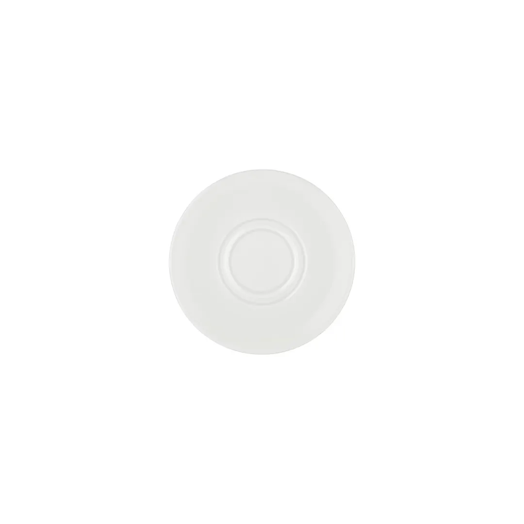 Turgla T-ZT19KNS-12 Gourmet Saucer, 7.5" Diameter Round Porcelain, Warm White Finish