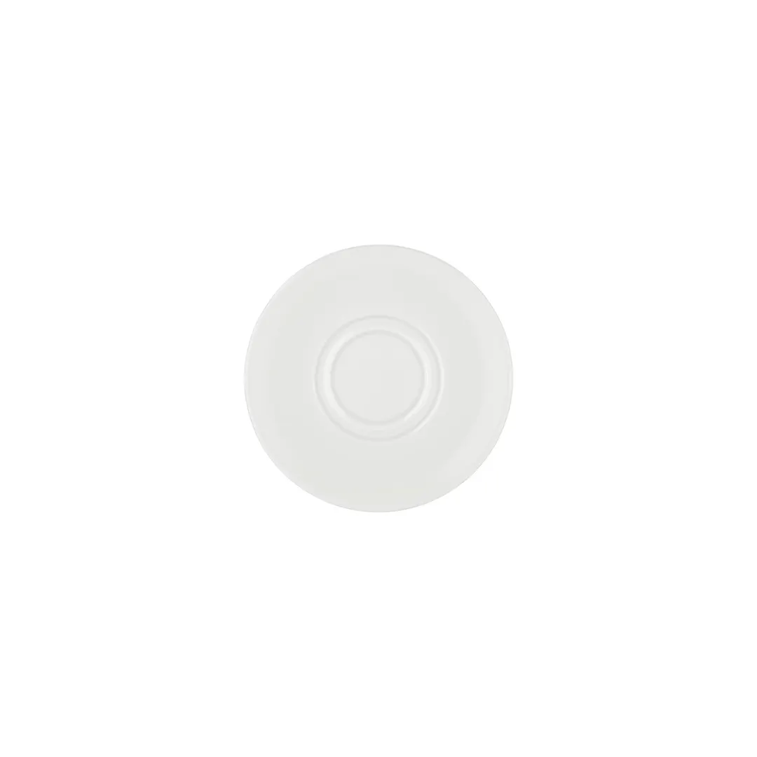 Turgla T-ZT19KNS-12 Gourmet Saucer, 7.5" Diameter Round Porcelain, Warm White Finish