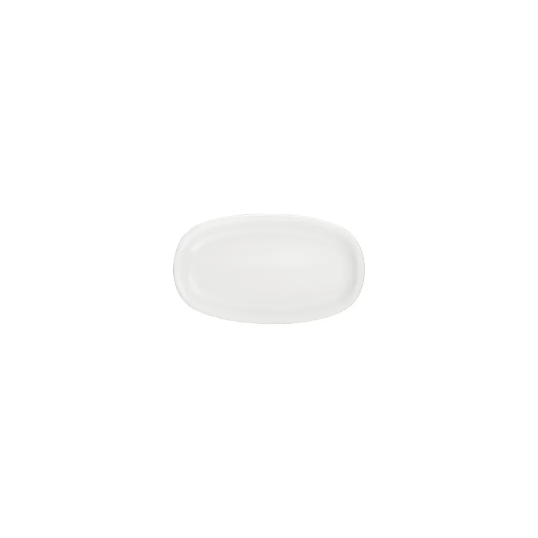 Turgla T-ZT19OV-12 Oval Porcelain Platter, Warm White, 7.5" W x 4.25" D, Dinnerware Tray