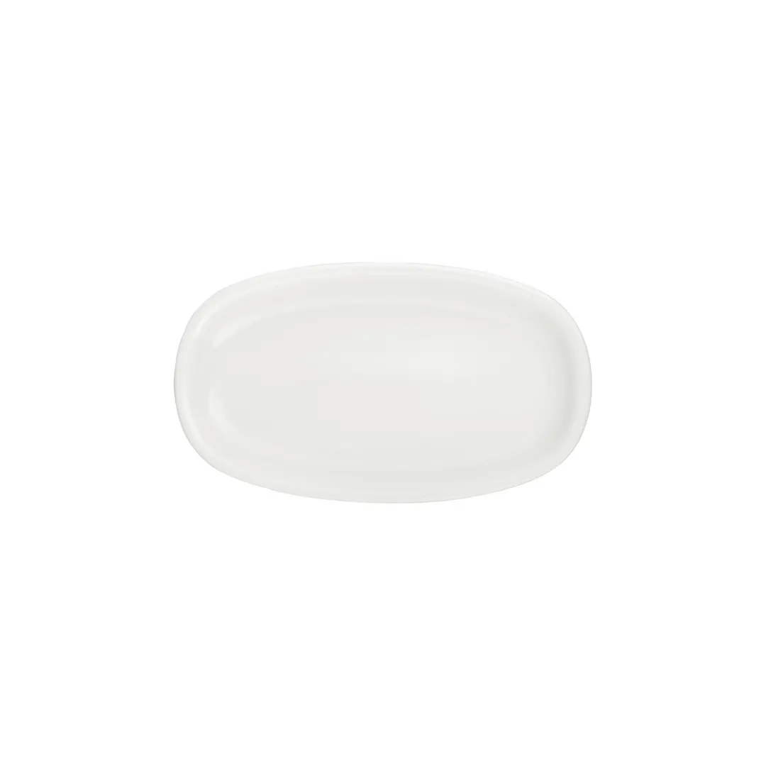 Turgla T-ZT29OV-6 Oval Porcelain Platter, Warm White, 11.5" W x 6.75" D (12" Long), Dinnerware