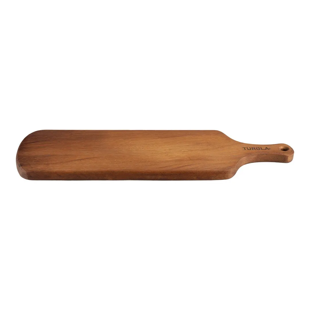 Turgla TRG01PBO - Rectangular Wooden Serving Plate, 22" x 7", Brown Finish, Dinnerware