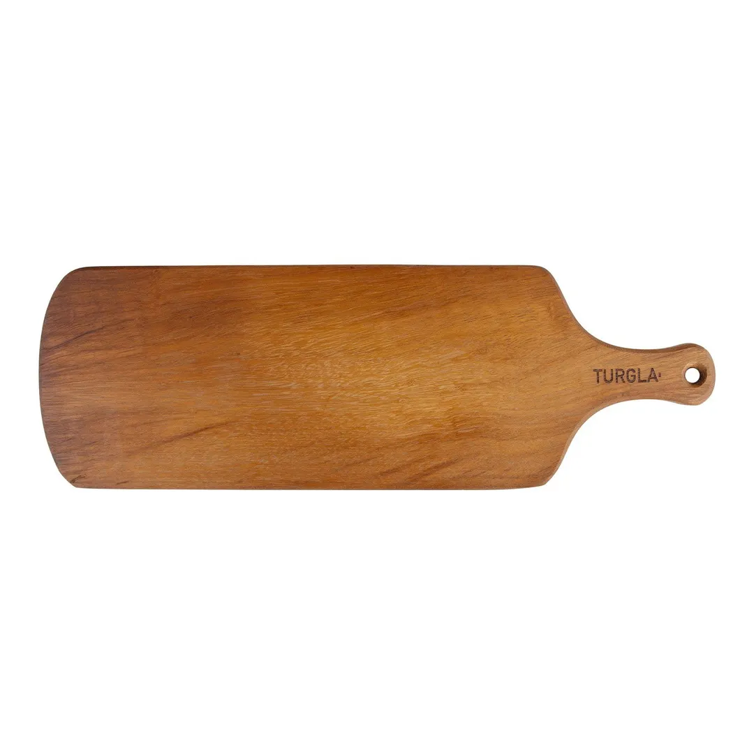 Turgla TRG01PBO - Rectangular Wooden Serving Plate, 22" x 7", Brown Finish, Dinnerware