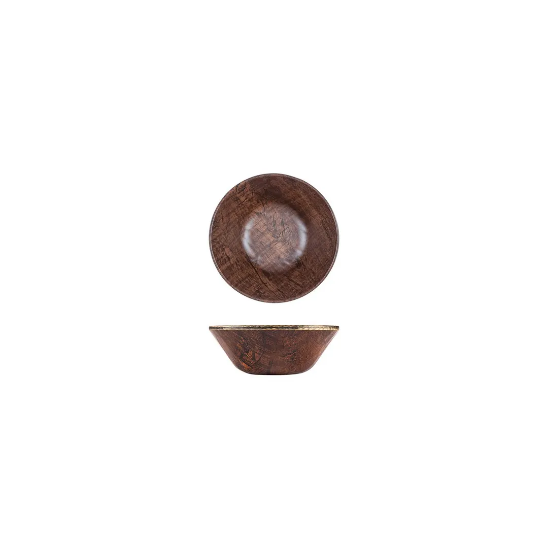 Turgla TRI786 EcoGrain Bowl, 6" Diameter x 2.25" Height, 17 oz 3/4 qt, Round Brown Plastic