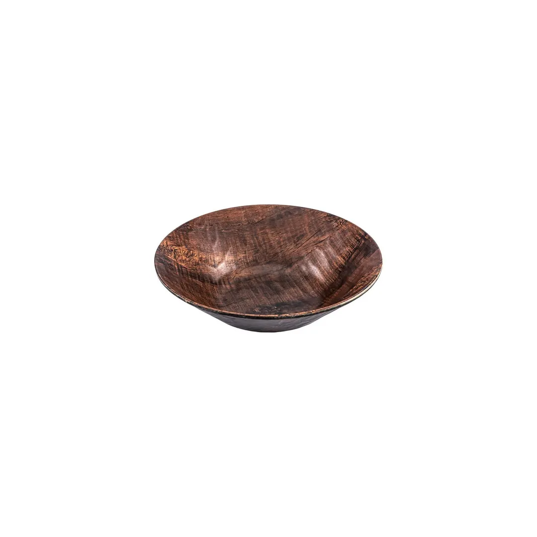 Turgla TRI788 EcoGrain Composite Bowl, 10.5" Dia x 3" H, 2.35 Qt Round Brown Reusable Plastic