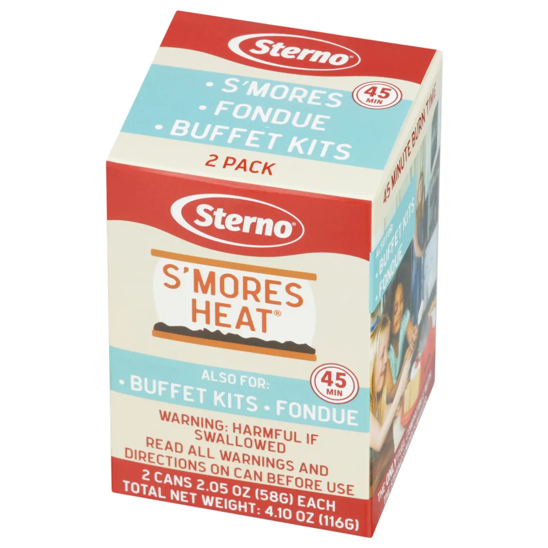 Sterno 20262 S'Mores Heat Can, 45‑Minute Gel Fuel, Ethanol, Smart Indicator - 12/Case