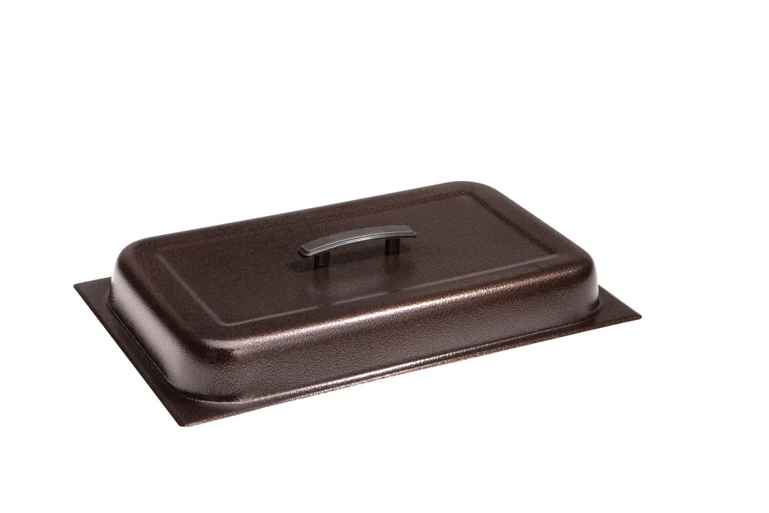 Sterno 70112 Dome Cover - Rectangular Steel Chafing Dish Cover with Copper Vein Finish