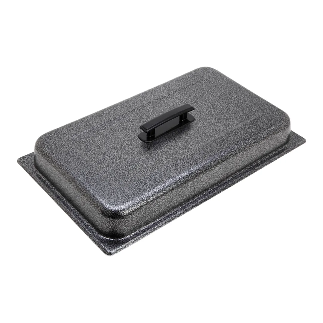 Sterno 70114 Full‑Size Rectangular Chafing Dish Dome Cover, Steel Body, Silver Vein Finish