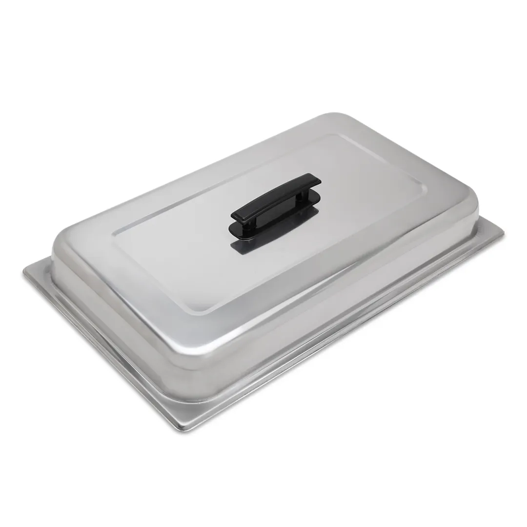 Sterno 70116 Dome Cover - Full‑Size Rectangular Stainless Steel Chafing Dish Lid, Polished Finish