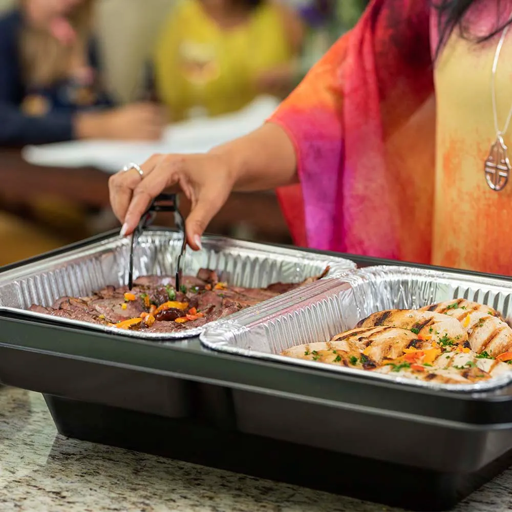 Sterno 70343 SpeedHeat Food Warming Kit, 2 Flameless Trays, Heat <1 Min, 45‑Min Warm - Case