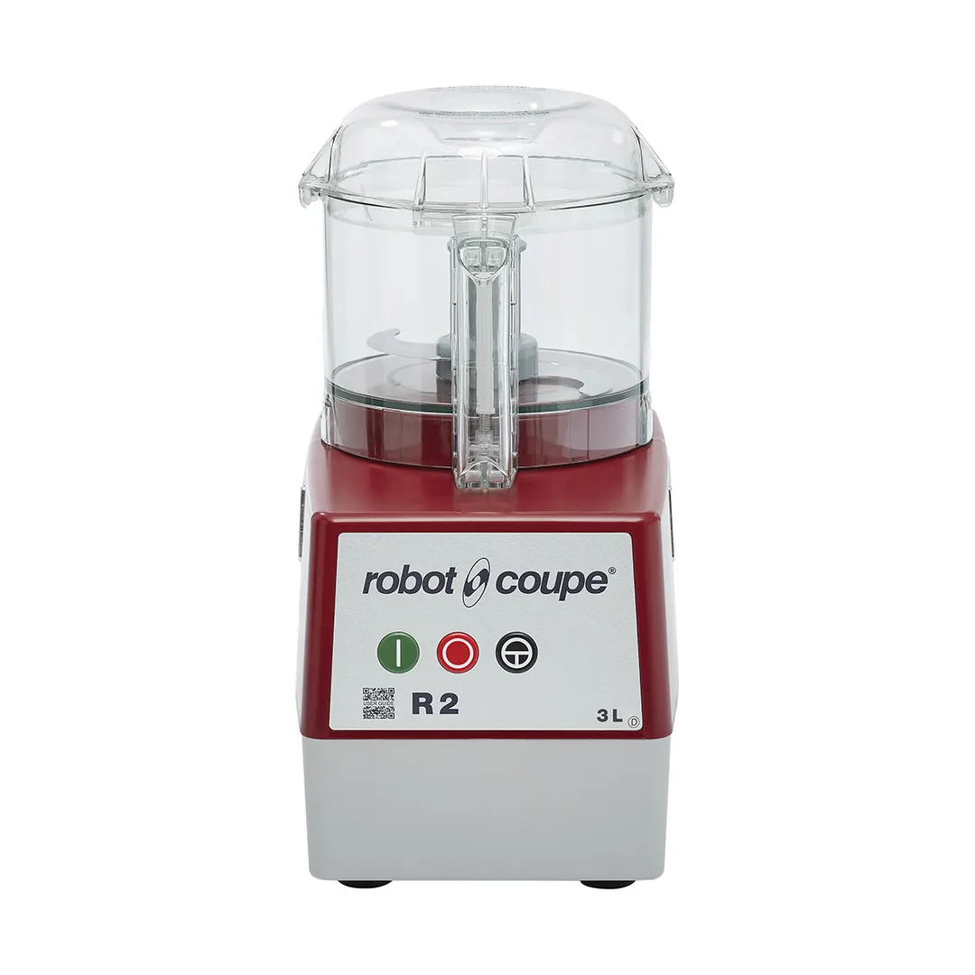 Robot Coupe R2BCLR Food Processor, 3 L Clear Polycarbonate Bowl w/ Handle and Lid, 1 hp