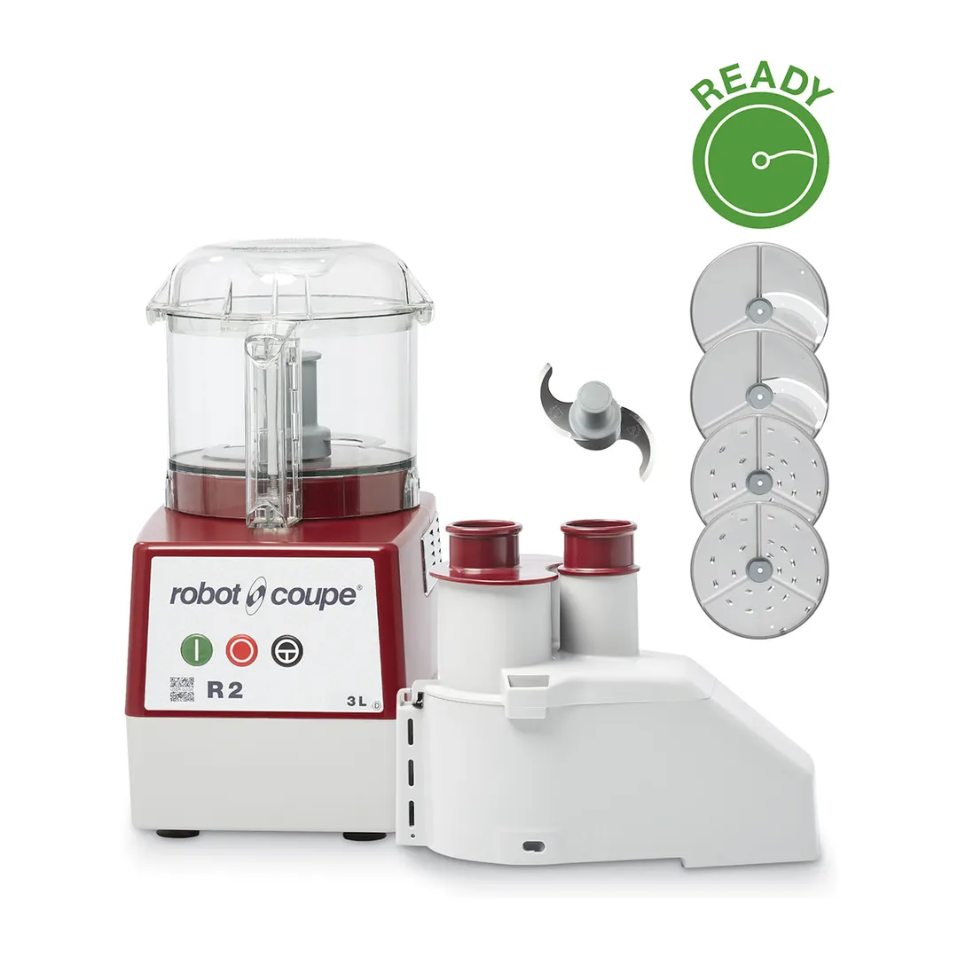 Robot Coupe R2NCLR Combination Food Processor, 3 Liter Polycarbonate Clear Bowl, 1 HP, 1725 RPM